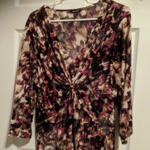 Top colorful black, purple & tan